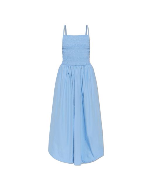 Ganni Blue Backless Dress