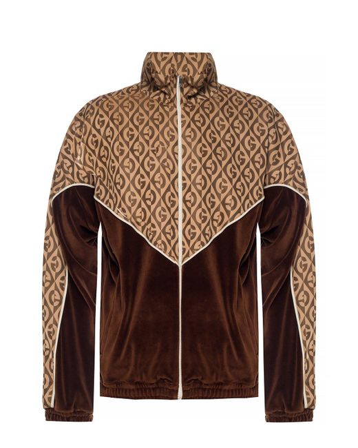 Gucci Brown Sweatshirt With Logo Pattern for men