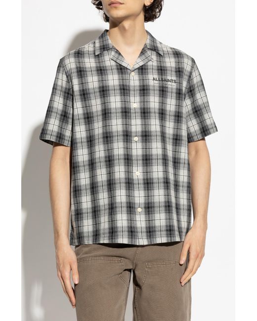 AllSaints Gray Shirt Undermono for men
