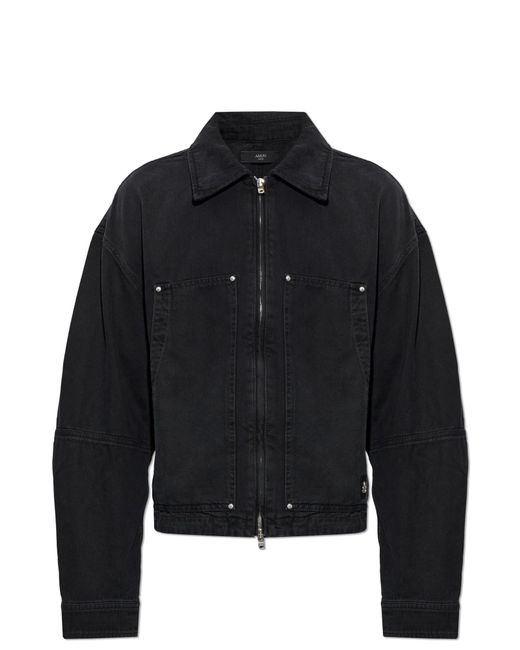 Amiri Black Short-Sleeved Cardigan for men