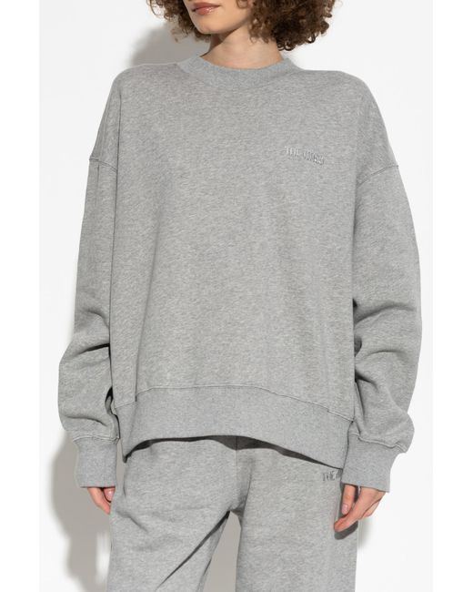 The Attico Gray Sweatshirt With Logo