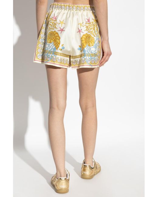 Versace Metallic Silk Shorts