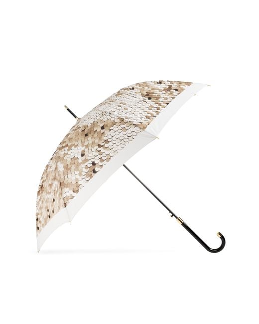 Moschino White Parasol With Print