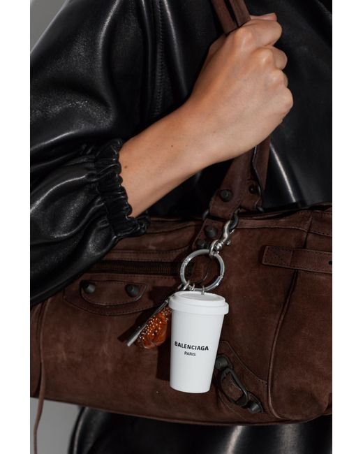 Balenciaga White Keychain With Charms