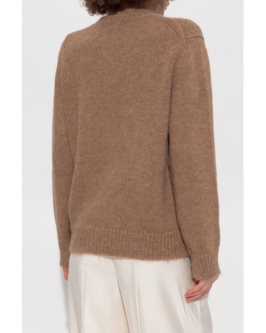 Jil Sander White Wool Sweater