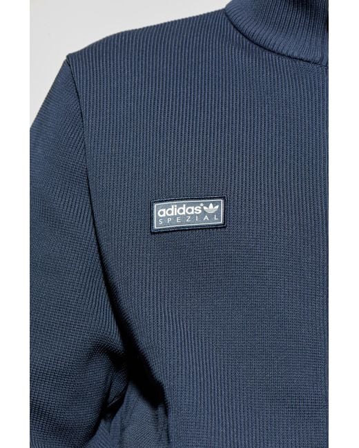 Adidas Originals Blue Sweatshirt With Logo Patch for men