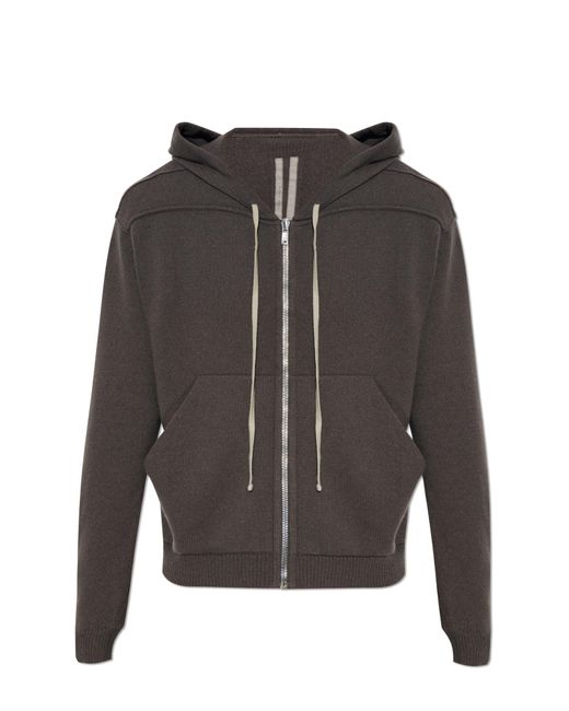 Rick Owens Gray Sweatshirt 'Zipped' for men
