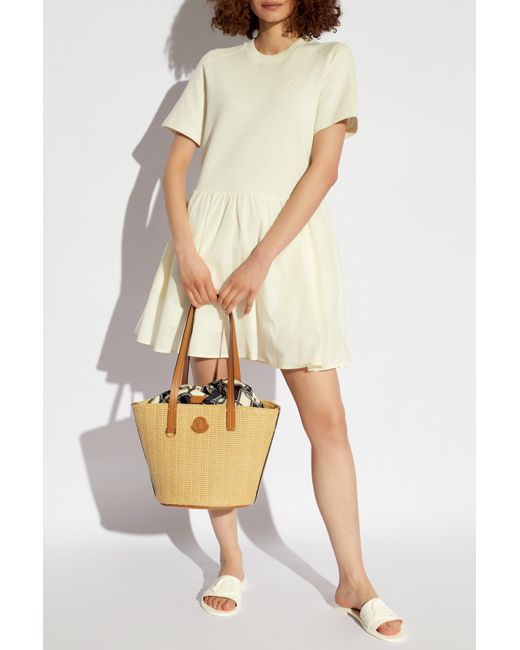 Moncler White Short-Sleeved Dress