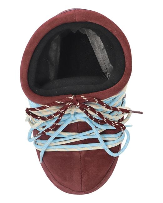 Moon Boot Red 'Icon Low' Snow Boots