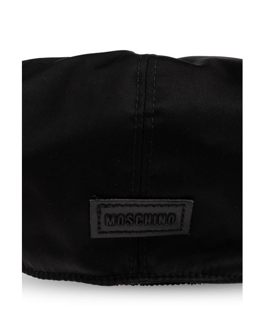 Moschino Black Flat Cap