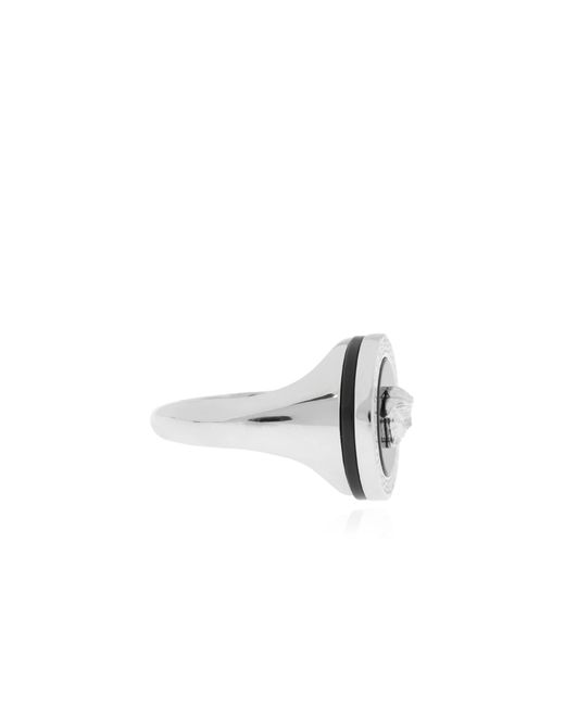 Versace Black Brass Ring for men
