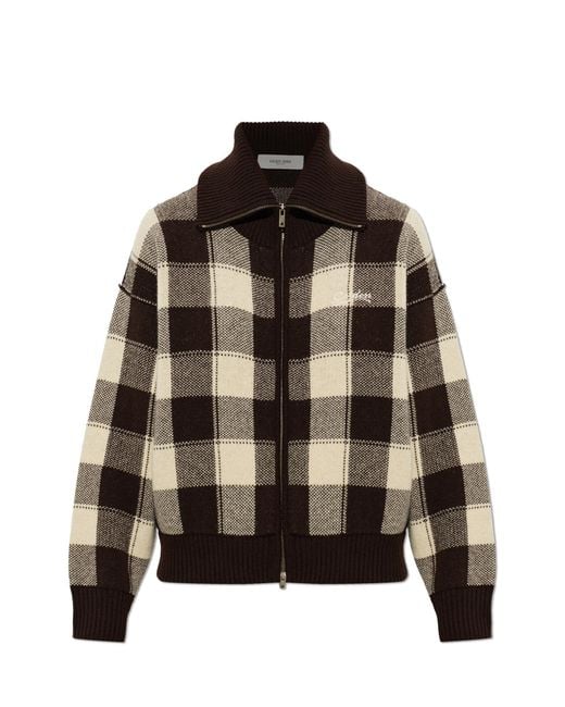 Golden Goose Deluxe Brand Brown Wool Cardigan With Turtleneck