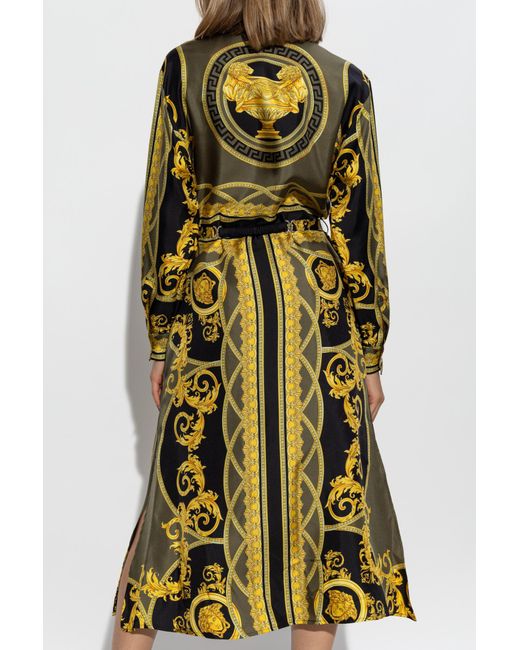 Versace Yellow Printed Dress