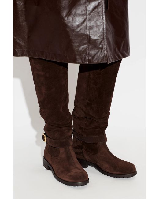 Jimmy Choo Brown 'Biker Kb' Boots