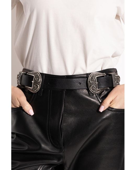 Golden Goose Deluxe Brand Black Leather Belt