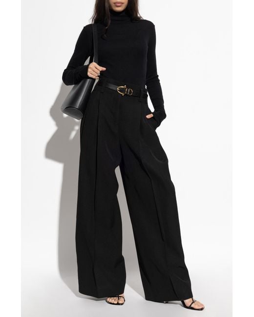 Jil Sander Black Pleated Trousers
