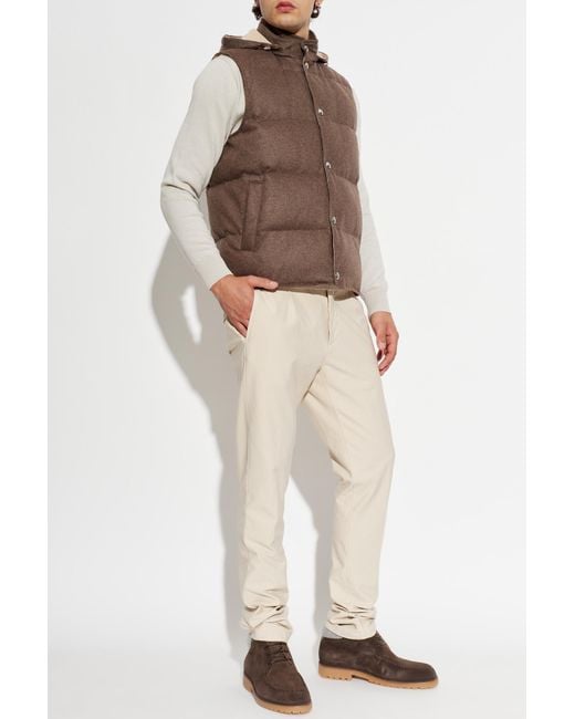 Eleventy Brown Cashmere Vest for men