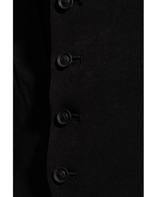 Yohji Yamamoto Black Single-Breasted Vest for men