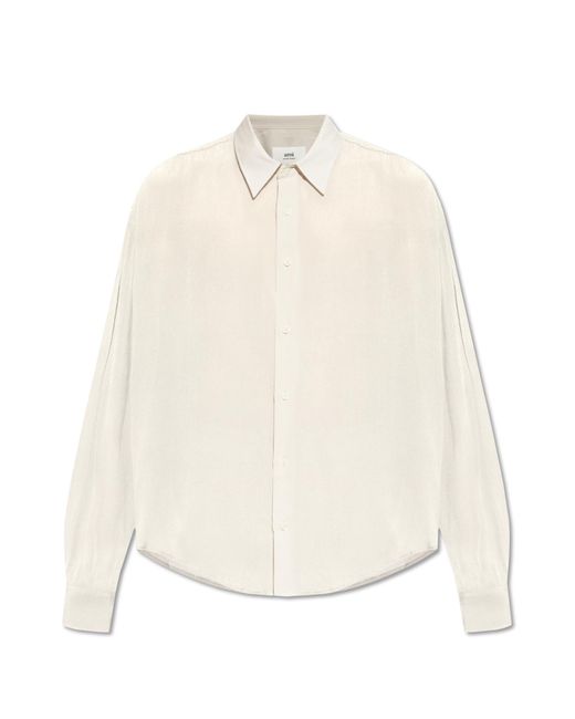 AMI White Long-Sleeved Shirt for men