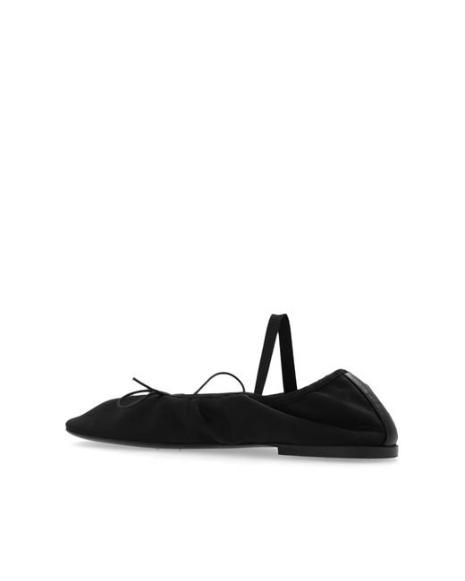 Proenza Schouler Black Ballet Flats With Bow,