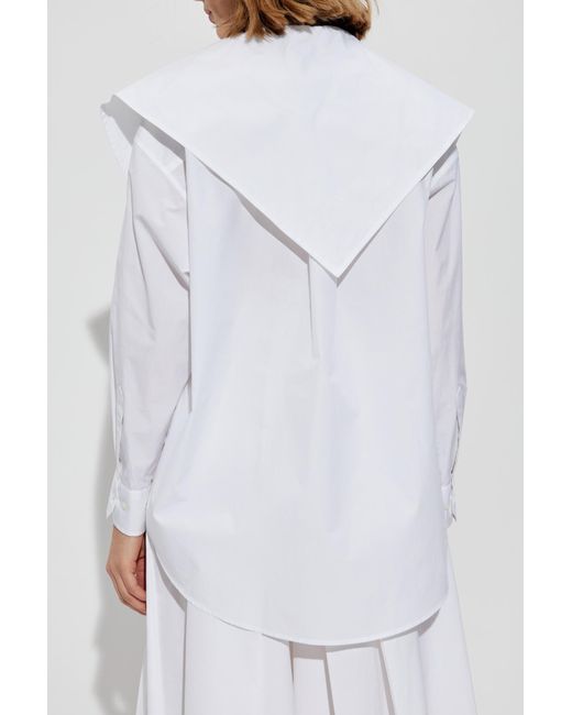 Fabiana Filippi White Shirt With Decorative Collar