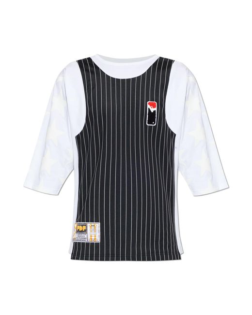 PDF Black T-Shirt With Patches for men