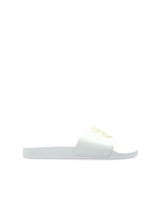 Balenciaga White Rubber Slides 'Pool' for men