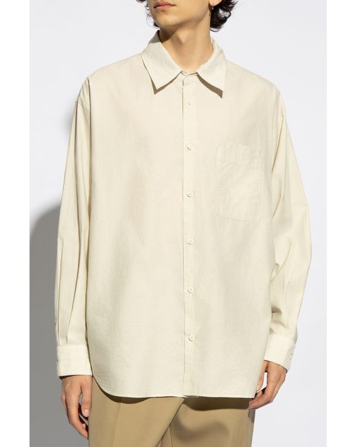 Lemaire Natural Shirt With A Pocket for men