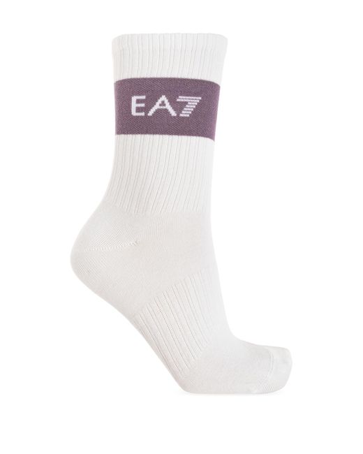 EA7 Pink 2-Pack Socks With Logo