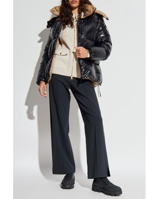 Moncler Natural Cardigan With A Down Back