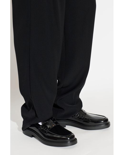 Tod's Black Leather 'Loafers' Shoes