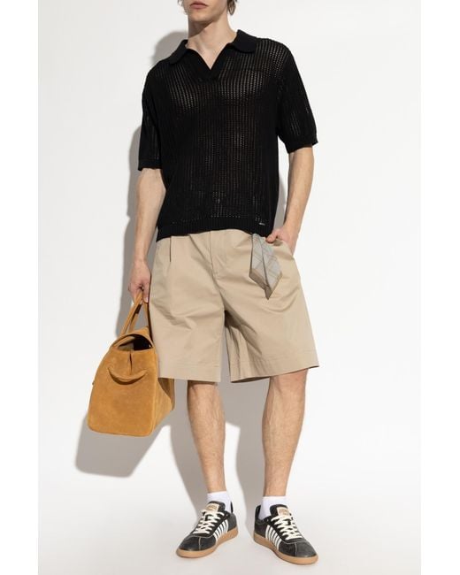 Represent Black Polo Shirt With Appliqué Logo for men