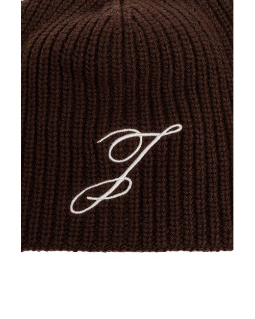 Jacquemus Black Wool Hat 'Espiral'