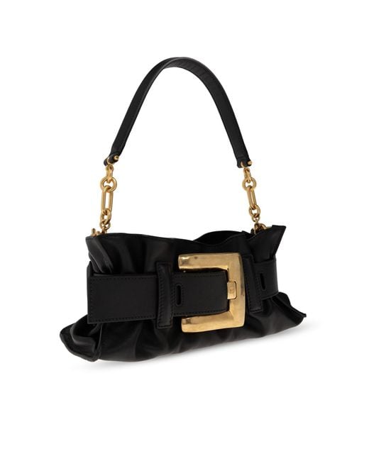 Balmain Black Shoulder Bag "Anthem Mini"