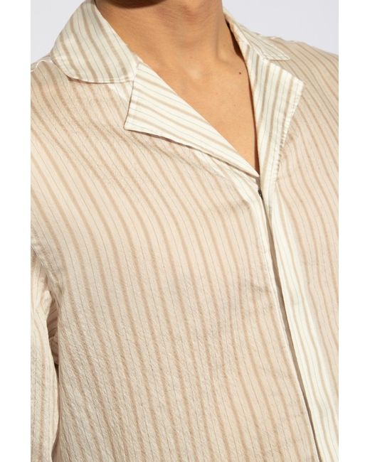 Giorgio Armani Natural Striped Shirt for men