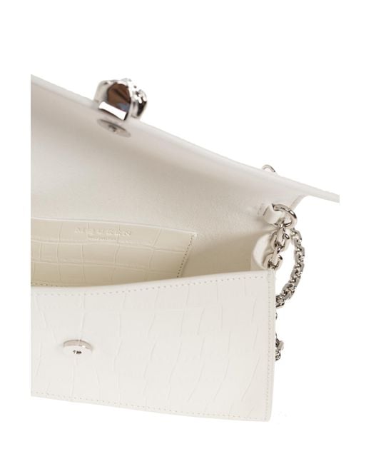 McQueen Gray "Skull Mini" Bag