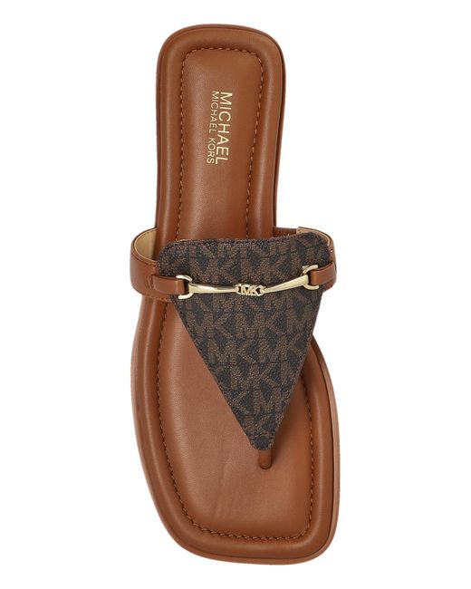 MICHAEL Michael Kors Brown Slides Lena