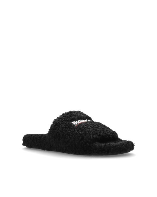 Balenciaga Black 'Pool' Slides for men