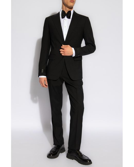 Jil Sander Black Wool Pleat-Front Trousers for men
