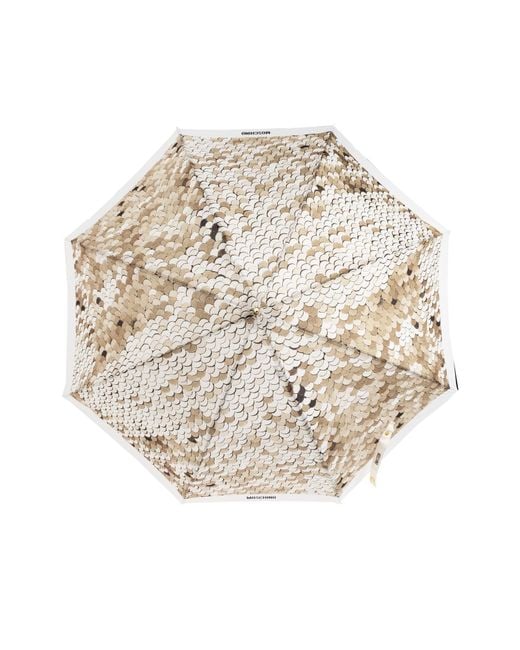 Moschino White Parasol With Print