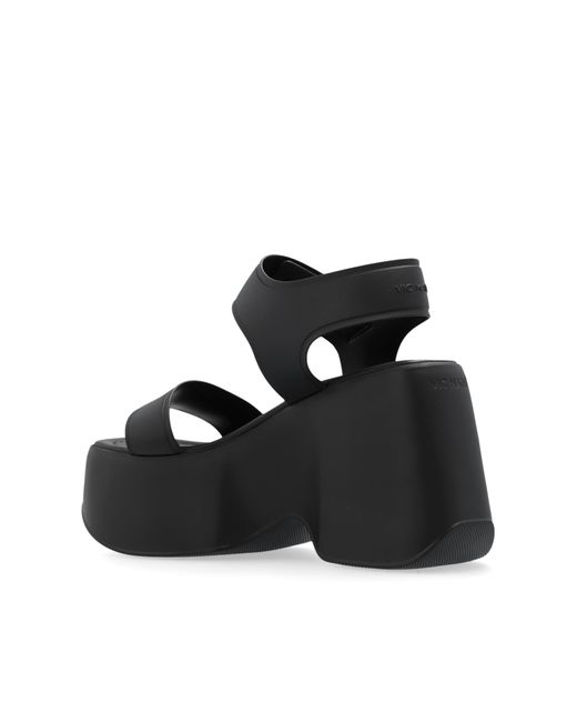 Vic Matié Black 'yoko' Platform Sandals,