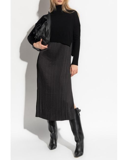 AllSaints Black Sweater Dress Vittoria