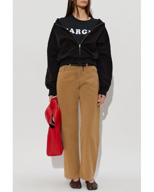 MM6 by Maison Margiela Black T-Shirt With Logo