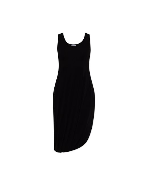 Loewe Black Asymmetrical Dress With Draping