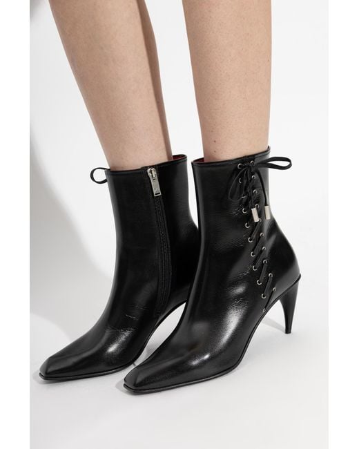 McQueen Black 'Lexie' Heeled Ankle Boots