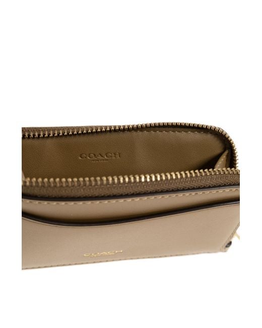 COACH Brown Leather Card Holder