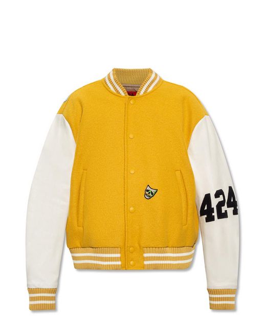 424 Yellow Bomber Jacket for men