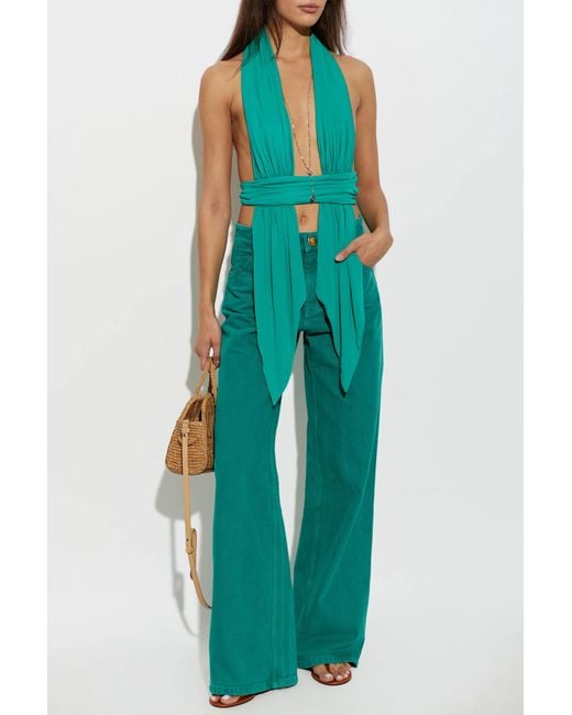 Christopher Esber Green 'Relaxed Quartz' Jeans