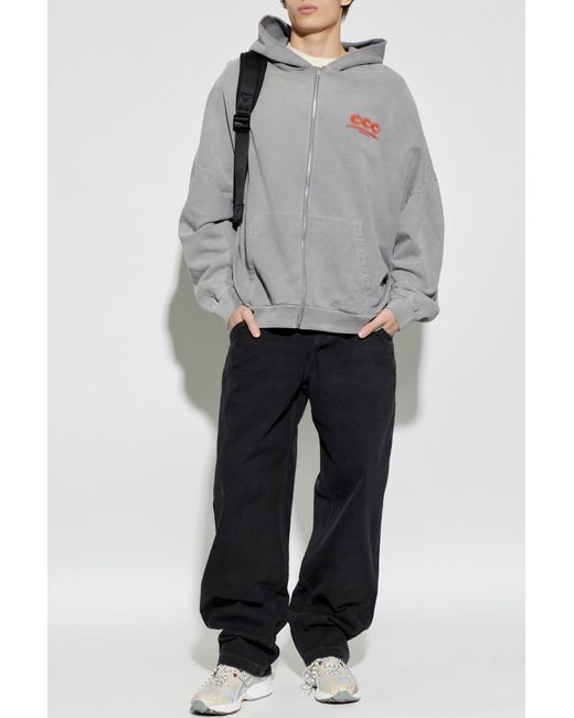 Willy Chavarria Gray 'Oversize' Sweatshirt for men