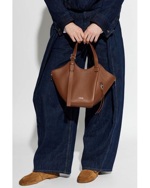 Loewe Brown 'Hammock Flip Medium' Shoulder Bag